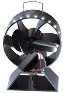New design Heat Powered Stove Fan with Leds for Wood / Log Burner/Fireplace - Eco Friendly (WHITE) N2