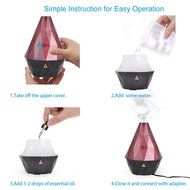 Euleven Aromatherapy Essential Oil Diffuser Portable Ultrasonic Diffusers with Color LED Lights Changing for Home... N6
