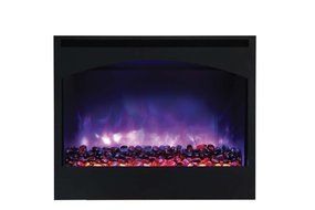 Amantii Zero Clearance Series Built-In Electric Fireplace with Arched Frame and Ember Media Kit, 31 Inch N4