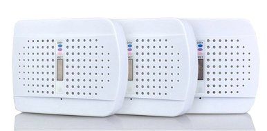 Fortunate Kiss 3 PCS of Renewable Portable Silica-gel Dehumidifier, Mini Wireless Air Dryer, Petite Moisture Absorber N2