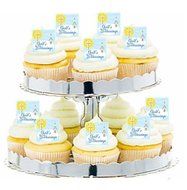 CakeSupplyShop Item#24260 24pk First Communion / Baptism God&#039;s Blessings Edible Cupcake Decoration Toppers / Picks