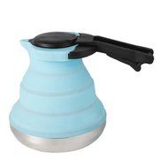 Life Boost Portable Foldable Silicone Tea Kettle Teapot Stainless Steel Base Extreme Heat Resistance &amp; Versatility-Green... N5