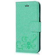 iPhone 7 Plus Case (5.5 inch) - Flip Wallet Stand Case Embossed Flowers PU Leather Shock-Absorption Soft TPU Inner... N39