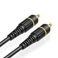 Subwoofer S/PDIF Audio Digital Coaxial RCA Composite Video Cable (3 Feet) - Gold Plated Dual Shielded RCA to RCA...