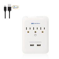 Cable Matters 3-Outlet Power Surge Protector with 4 USB Charging Ports and Micro-USB Charging Cables