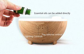 HICBOX 600ml Cool Mist Humidifier Ultrasonic Aroma Essential Oil Diffuser for Office Home Bedroom Living Room... N4