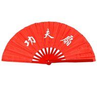 Chinese Kung Fu Tai Chi Fan Arts Dance/Practice Performance Bamboo Folding Fan (Dragon And Phoenix blue background) N5