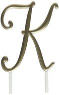 Lillian Rose Monogram Letter, Letter K, 5-Inch, Gold