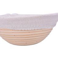 Supershopping 8 inch Bread Dough Proofing Basket Set with Free Linen Liner,Round Shape