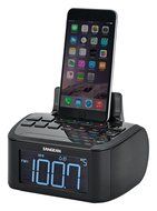 Sangean Compact AM/FM Dual Alarm Clock Radio with Large Easy to Read Backlit LCD Display &amp; Lightning Connector... N4