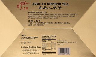 Prince of Peace Korean Ginseng Tea(instant) 0.07 Oz X 10 Bags X 10 Boxes N3
