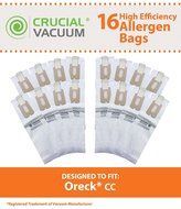 16 Oreck Type CC Allergen Filtration Vacuum Cleaner Bags - To Fit Style CC, and ALL XL Upright Models - Compare...