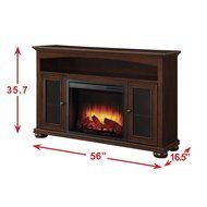 Pleasant Hearth 238-11-68 Everest Media Fireplace in Cherry Finish N6