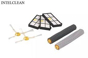 INTELCLEAN Accessories Tangle-Free Debris Extractor Set &amp; HEPA Filter &amp; Side Brush For Roomba 800 900 Series 870...