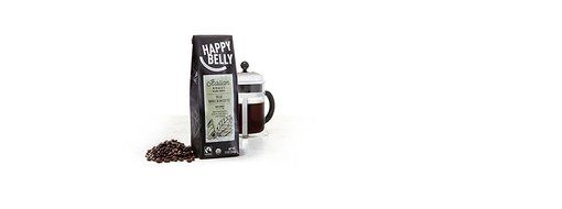 Happy Belly Italian Roast Decaf Organic Fairtrade Coffee, Dark Roast, Whole Bean, 12 ounce N2