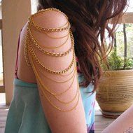 AutumnFall&reg; New Fashion Women Three Tassels Chain Upper Arm Cuff Arm Chain Jewelry