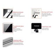 Homeleader 1500W Electric Panel Heater, Tempered Glass Panel Heater with Adjustable Thermostat, Black, GHB-15A N6