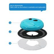 Floor Mopping Robot Pet Hair Robotic Cleaner with Replacement Cleaning Mop Cloth (Blue) N2