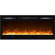 Moda Flame 35 Inch Cynergy Crystal Stone Built-In Wall Mounted Electric Fireplace