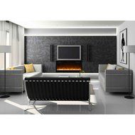 Moda Flame 35 Inch Cynergy Crystal Stone Built-In Wall Mounted Electric Fireplace N2