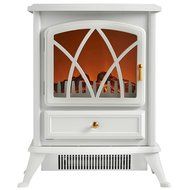 VonHaus 1500W Electric Stove Heater &ndash; Portable Home Fireplace with Log Burning Flame Effect (16.8W x 10.8L x 20H... N7