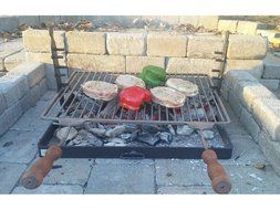 SpitJack Adjustable Fireplace &amp; Camping Grill - Stainless N2
