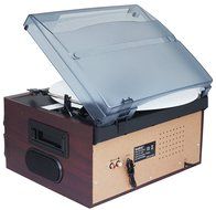 7-in-1 Boytone BT-21DJM-C 3 Speed Turntable 33/45/78 Rpm, Belt Drive, CD, Cassette Player AM/FM/ USB/SD Slot,... N2