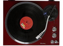 TechPlay TCP4530 Analog Turntable with Built-in Phono Pre-amplifier, By-Pass selecter, Auto-Return, Aluminum Platter... N3