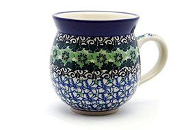 Polish Pottery Mug - 11 oz. Bubble - Kiwi