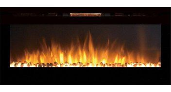 Gibson Living GL2050WS Sydney 50 Inch Pebble Recessed Pebble Wall Mounted Electric Fireplace