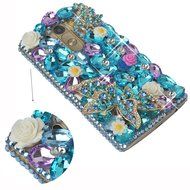 LG G Stylo Case, LG G Stylo Bling Case-Spritech(TM) 3D Handmade Colorful Diamond Bling with Butterfly Flower Decoration... N27