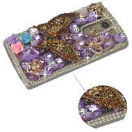 LG G Stylo Case, LG G Stylo Bling Case-Spritech(TM) 3D Handmade Colorful Diamond Bling with Butterfly Flower Decoration... N31