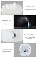 1.5L Ultrasonic Home Aroma Air Humidifier Diffuser Purifier Lonizer Atomizer LED N2