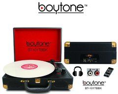 Boytone BT-101TBBK 5 in 1 Briefcase Record Player AC-DC Built in Rechargeable Battery, with 2 Stereo Speakers... N2