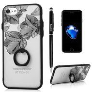iPhone 7 Case (4.7 inch) - 360 Degree Rotating Ring Holder Kickstand Shockproof Soft TPU Skin Bumper Frame + PC... N26