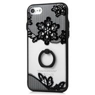 iPhone 7 Case (4.7 inch) - 360 Degree Rotating Ring Holder Kickstand Shockproof Soft TPU Skin Bumper Frame + PC... N28