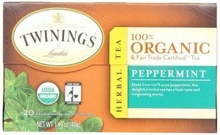Twinings Pure Peppermint Herbal Tea, 1.41 Ounce Box, 20 Count N37