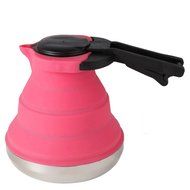 Life Boost Portable Foldable Silicone Tea Kettle Teapot Stainless Steel Base Extreme Heat Resistance &amp; Versatility-Green... N6