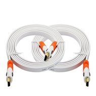 FLAT HDMI Cable 2.0 - 3 Ft, Ultra Clarity High Speed Flexible Cord (2PK 3 Feet / 1 meter Each) HDMI Flat Wire,...