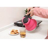 Life Boost Portable Foldable Silicone Tea Kettle Teapot Stainless Steel Base Extreme Heat Resistance &amp; Versatility-Green... N8