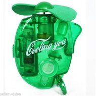 SKNBC Carabiner Water Misting Fan Portable Mini Fan Green