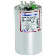 AMRAD ENGINEERING USA2220B Round USA-Made Motor Run Capacitor, 60/5 Mfd, 370/440 Vac-132344