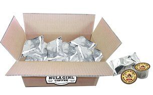 Hula Girl 100% Kona Coffee Single Servings - K-Cup 7 Pack box N3