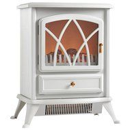 VonHaus 1500W Electric Stove Heater &ndash; Portable Home Fireplace with Log Burning Flame Effect (16.8W x 10.8L x 20H... N8