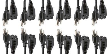 C&amp;E Power Extension Cord 18AWG, Black, NEMA 5-15P to NEMA 5-15R, 10 Amp, 25 Feet, 4-Pack
