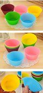 6pcs Round Circle Shape Silicone Muffin Cases Cake ,Pudding ,Mini Chocolate Cupcake Mold ,Cup Cake ,Baking Mould...