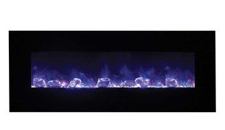 Amantii Wall Mount / Flush Mount Series Electric Fireplace with Ice Media Kit, 60 Inch N20