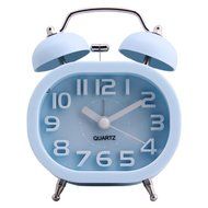 HENSE Creative Colorful Design Non-ticking Mute Silent Quartz Movement Twin Bell Alarm Clock With Nightlight HA16...