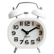 HENSE Creative Colorful Design Non-ticking Mute Silent Quartz Movement Twin Bell Alarm Clock With Nightlight HA16... N3