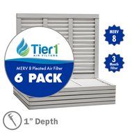 19-7/8x21-1/2x 1 Dust &amp; Pollen Merv 8 Pleated Replacement AC Furnace Air Filter (6 Pack) N2